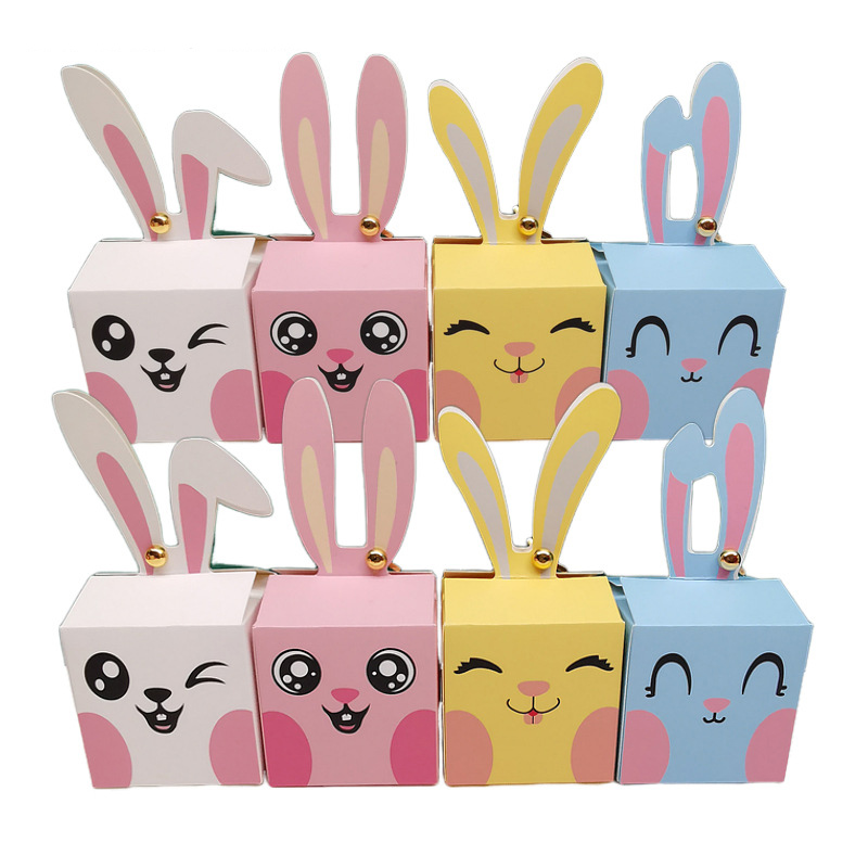 Baby Food Packaging - 12/24Pcs Cartoon Rabbit Candy Box Happy