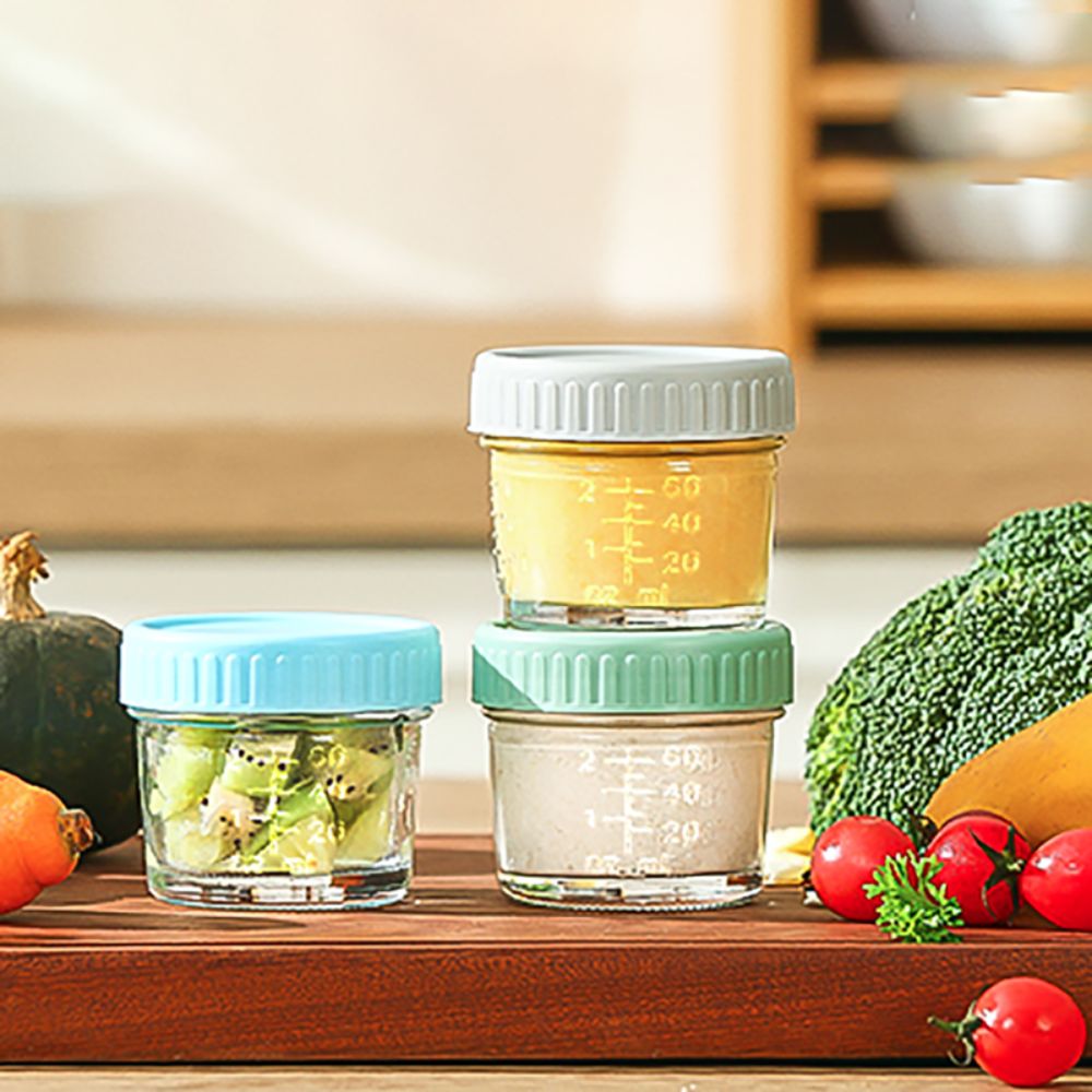 Baby Food Jars With Lids - 6pcs Mason Jar Glass Baby Food