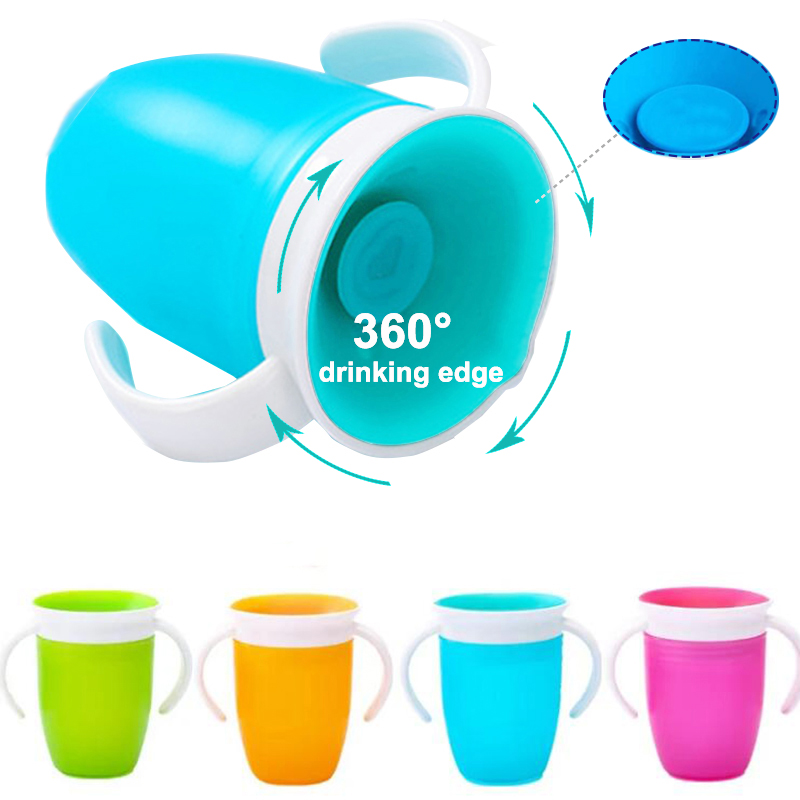 Baby Food Jars With Lids - Baby Water Cups 360 Degrees Rotated