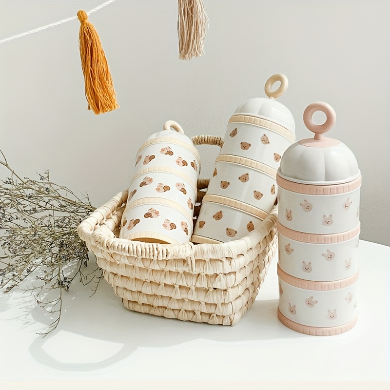 Baby Food Dispenser - 3 Layers Baby Milk Powder Dispenser