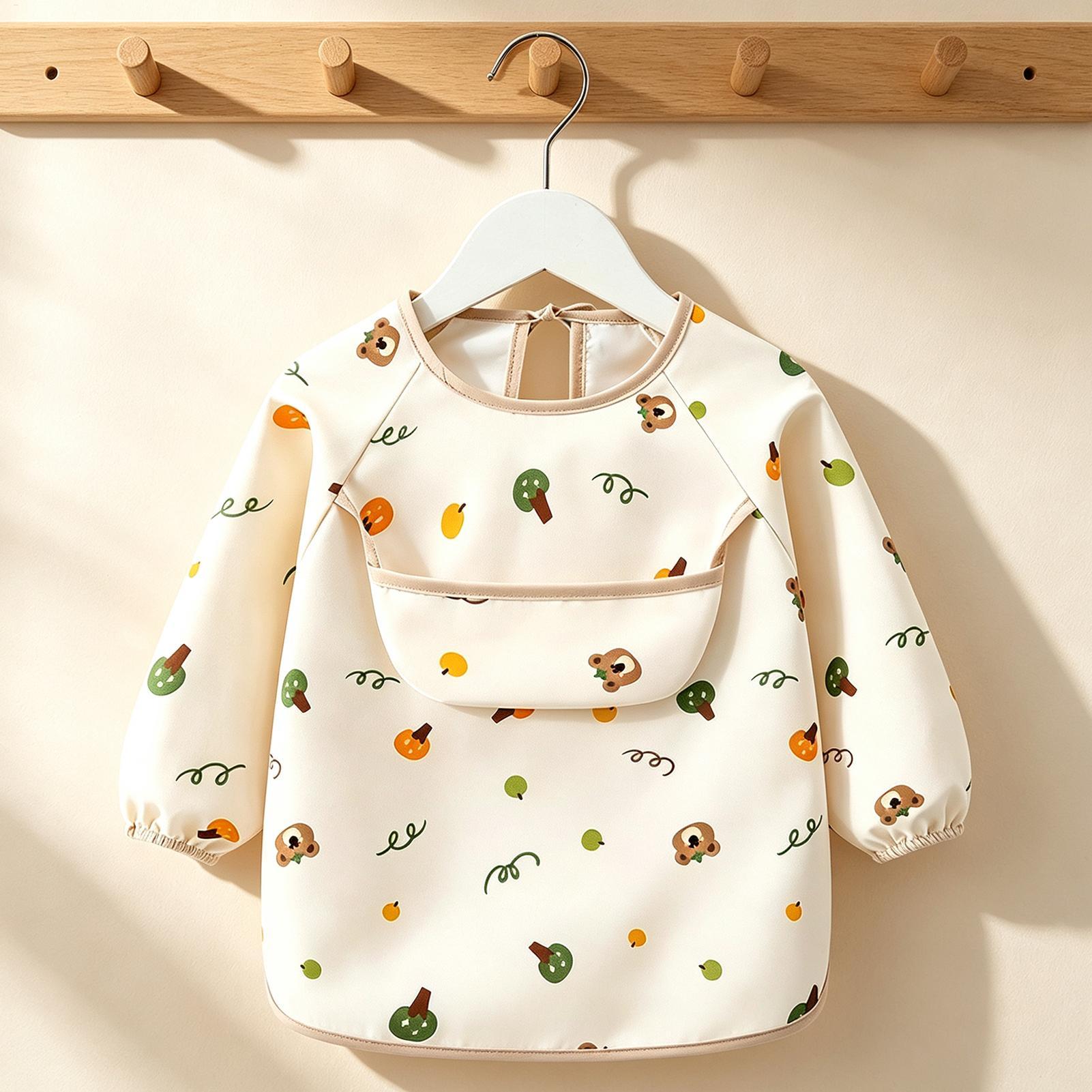 Baby Food In Restaurant - Feeding Smock Soft Adjustable Large Pocket