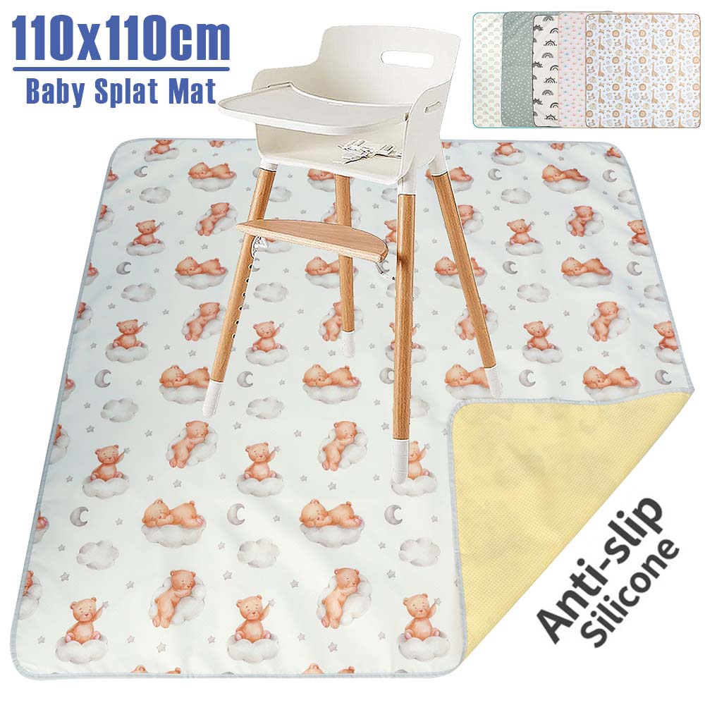 Baby Splat Mat Anti Slip High  - Highchair Splash Mat ulasan dan harga