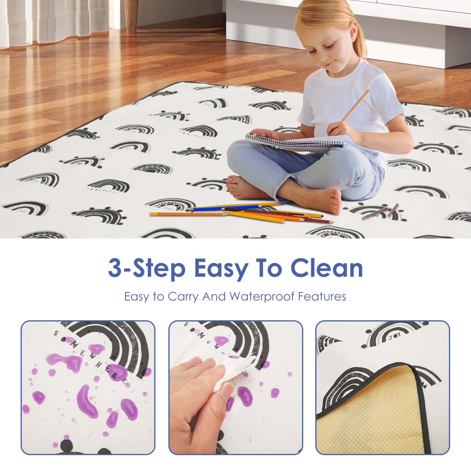 Baby Splat Mat Anti Slip High  - Highchair Splash Mat ulasan dan harga