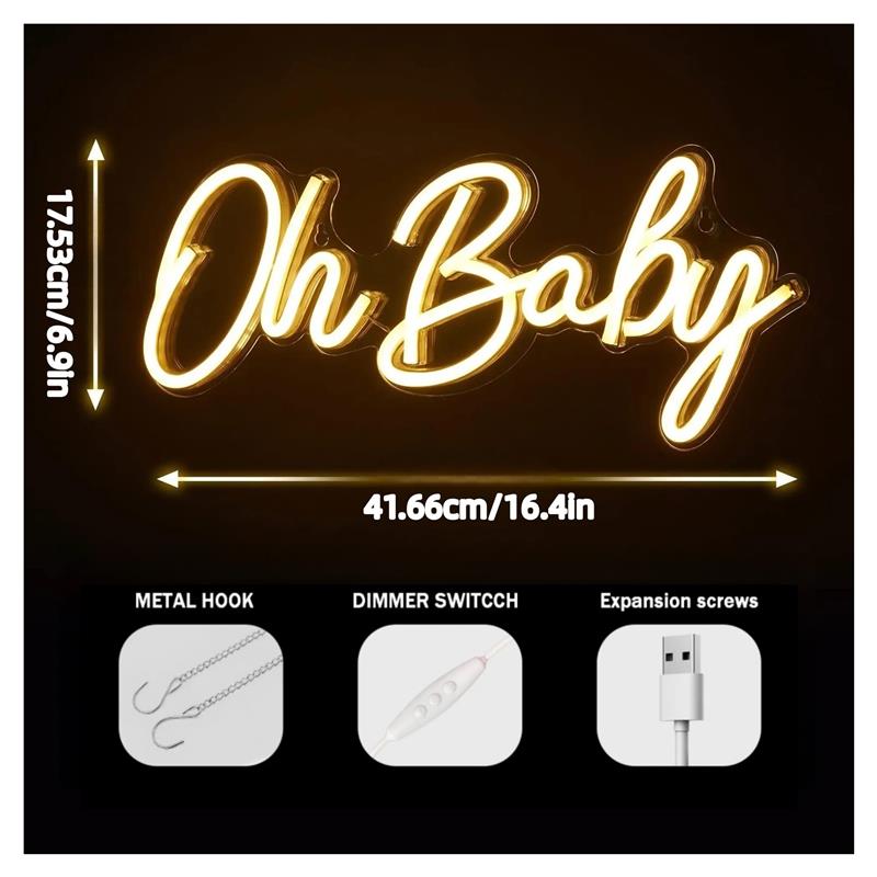 Oh Baby Neon Signs For Wall De - Baby Food In Restaurant ulasan dan harga