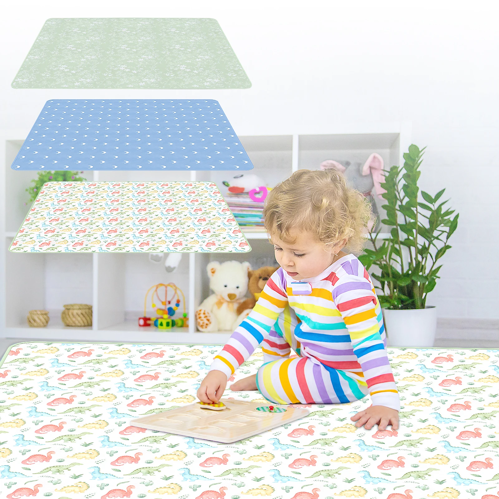 Baby Play Mat 51 Inch Waterpro - Highchair Splash Mat ulasan dan harga