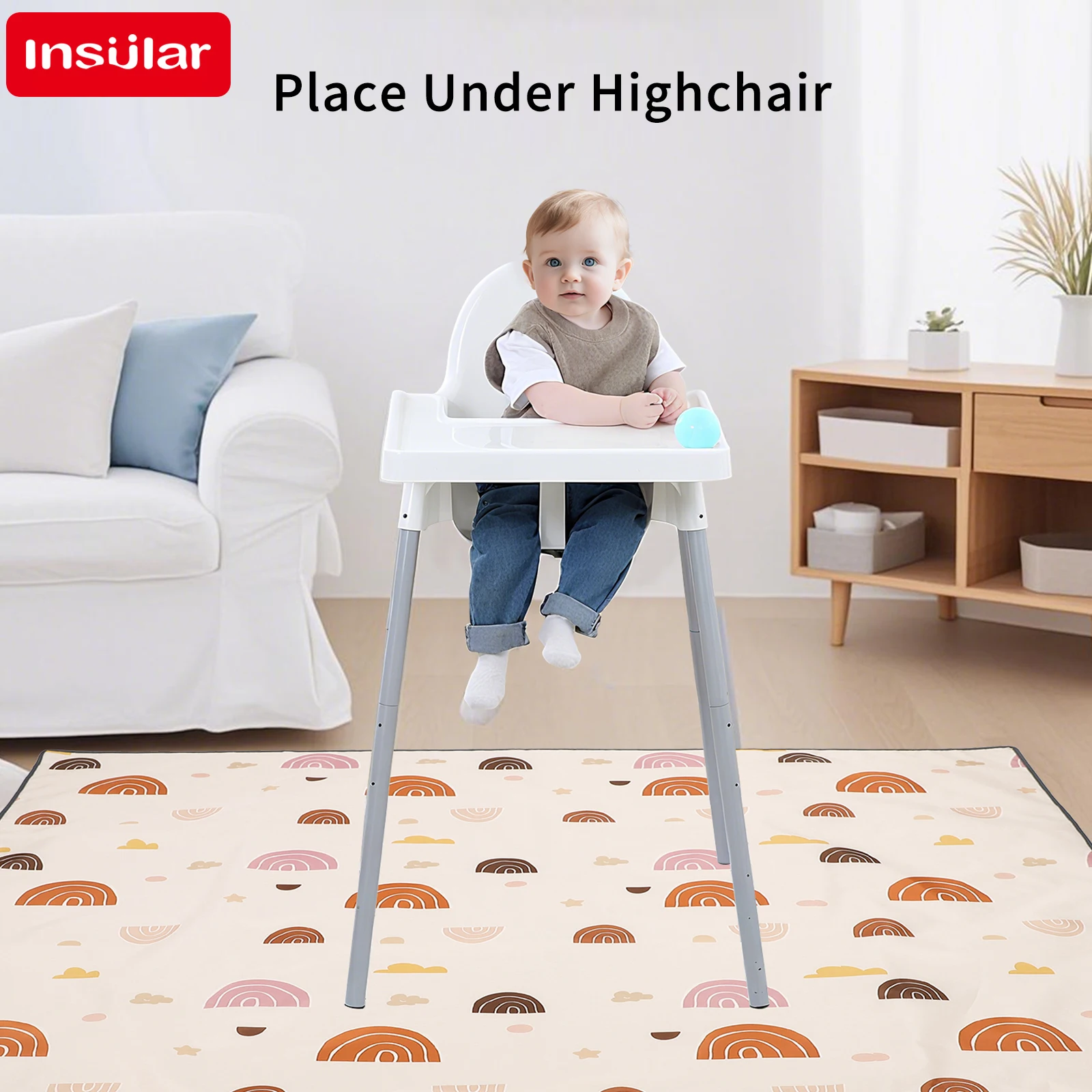 Children's Under High Chair Sp - Highchair Splash Mat ulasan dan harga