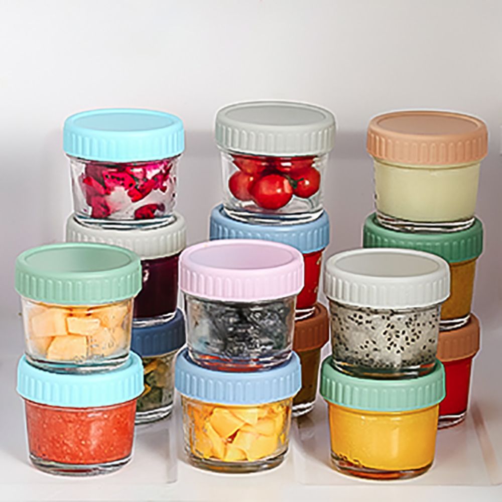 6pcs Glass Baby Food Jar Reusa - Baby Food Jars With Lids ulasan dan harga