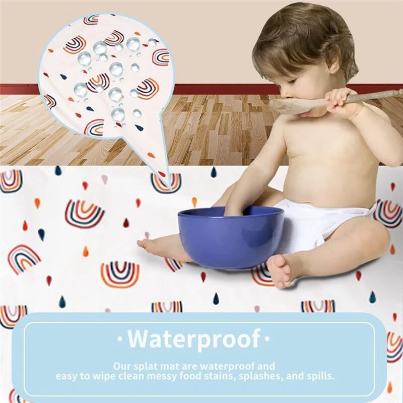 【FLASH DEAL】Anti-Slip Floor Sp - Highchair Splash Mat ulasan dan harga