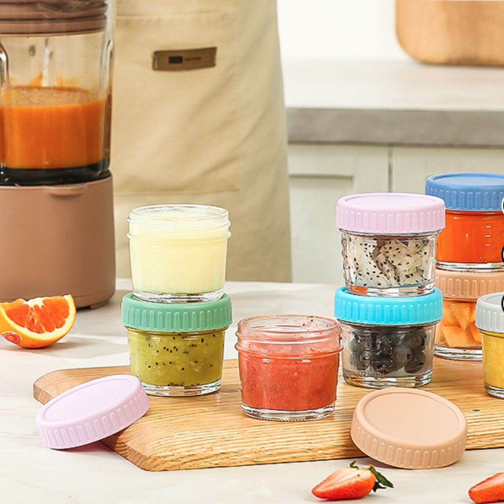 6pcs Mason Jar Glass Baby Food - Baby Food Jars With Lids ulasan dan harga