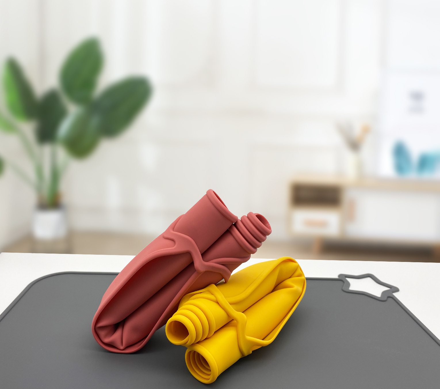 1PCS Simple Silicone Placemat  - Baby Food In Restaurant ulasan dan harga