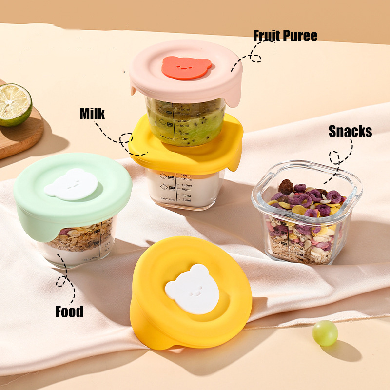 180ml Glass Baby Food Storage  - Baby Food Jars With Lids ulasan dan harga