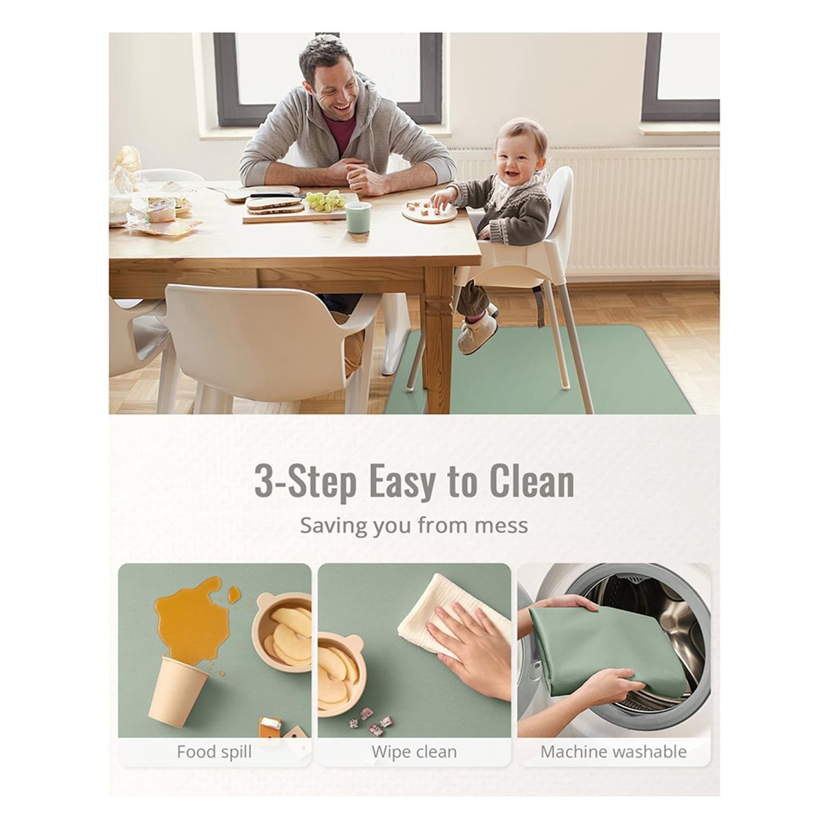 【COUNTDOWN DEAL】 Baby Splat Ma - Highchair Splash Mat ulasan dan harga