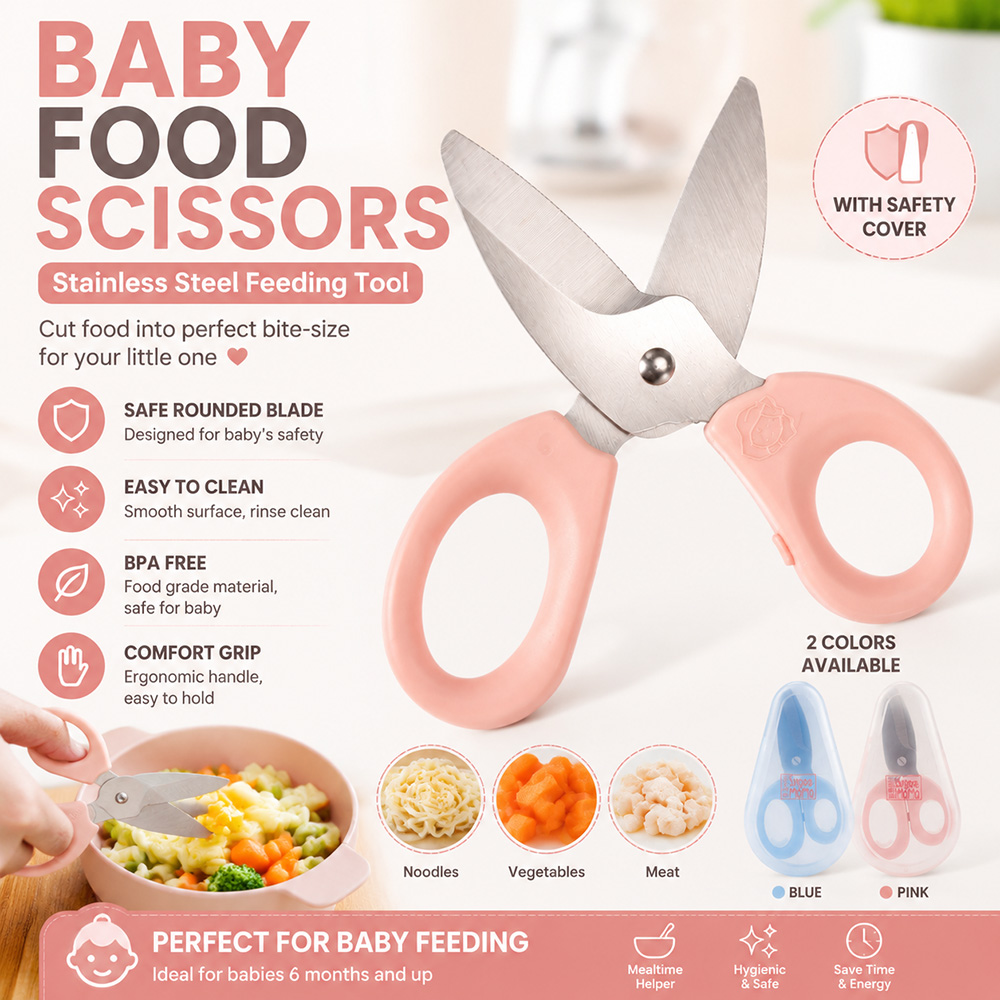 Baby Food Scissors Stainless S - Easy Baby Food ulasan dan harga
